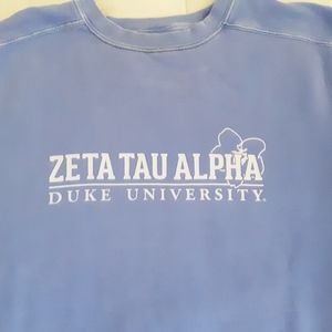 Duke University ZETA TAU ALPHA sz M sweatshirt